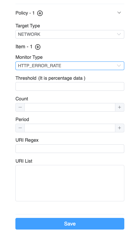 Figure 4: Edit Continuous Profiling Policy